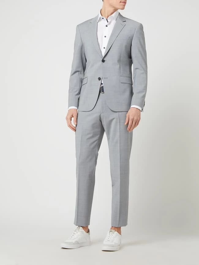 Brandneu ? Strellson Slim Fit 2-Knopf-Sakko Mit Stretch-Anteil Modell 'Aidan' - Hellgrau ?