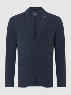 Bestes Angebot ✔️ CK Calvin Klein Slim Fit 2-Knopf-Sakko Mit Fallendem Revers - Metallic Blau ⌛