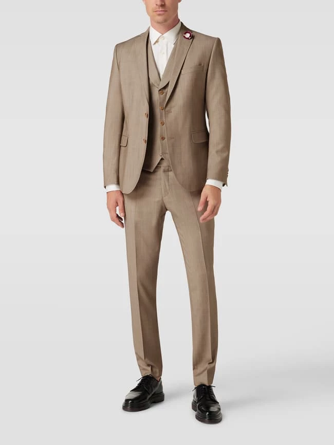 Budget ? CG - Club Of Gents Slim Fit Anzughose Mit Stretch-Anteil - Beige ⌛