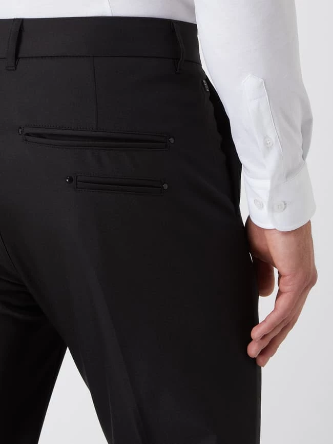 Am billigsten ✨ MOS MOSH Slim Fit Anzughose Mit Stretch-Anteil Modell 'Russel' - Schwarz ✨ – Bild 3