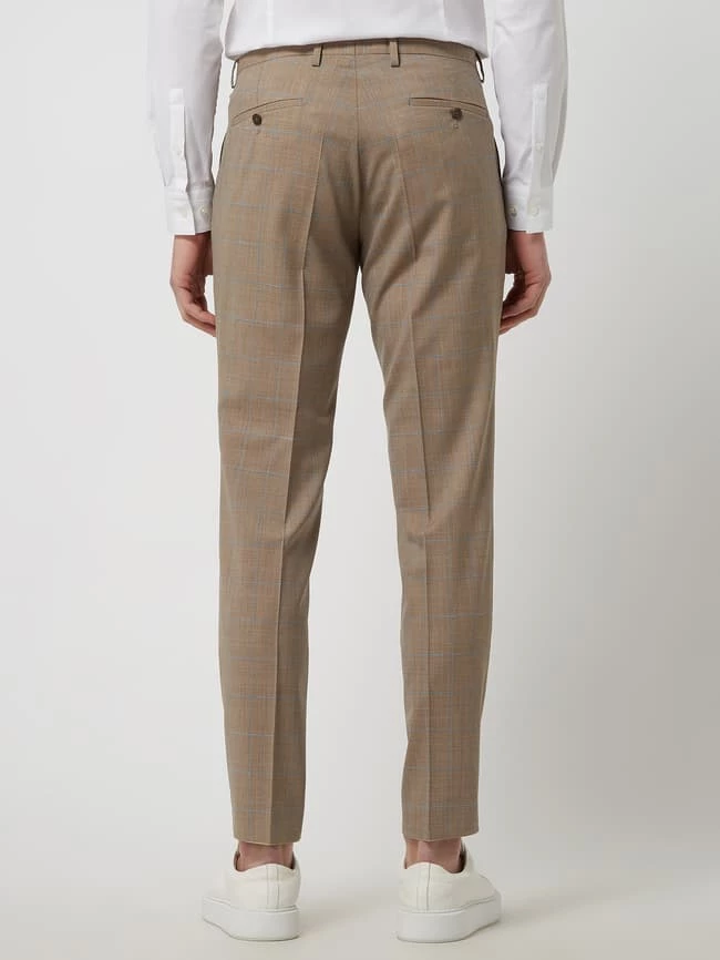 Bestpreis ? CG - Club Of Gents Anzughose Aus Schurwolle Modell 'Cruz' - ‘Savile Row’ - Hellbraun ⌛ – Bild 5