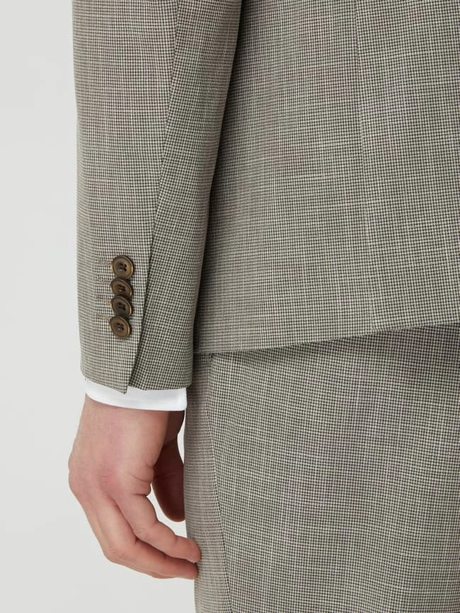 Coupon ? MCNEAL Slim Fit 2-Knopf-Sakko Mit Stretch-Anteil - Beige ⭐ – Bild 3