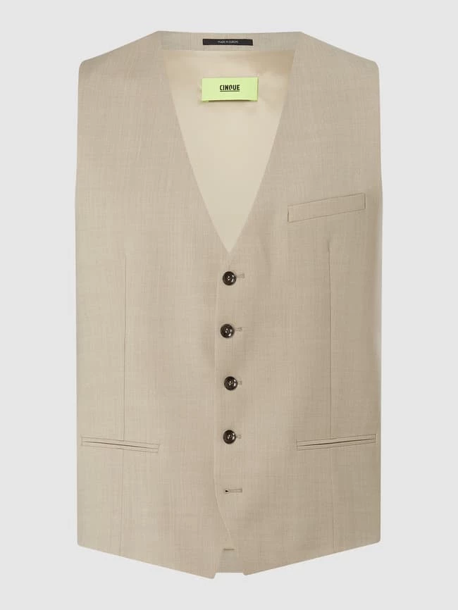 Großhandel ? Cinque Weste Mit Schurwoll-Anteil Modell 'Cimonopoli' - Beige ?
