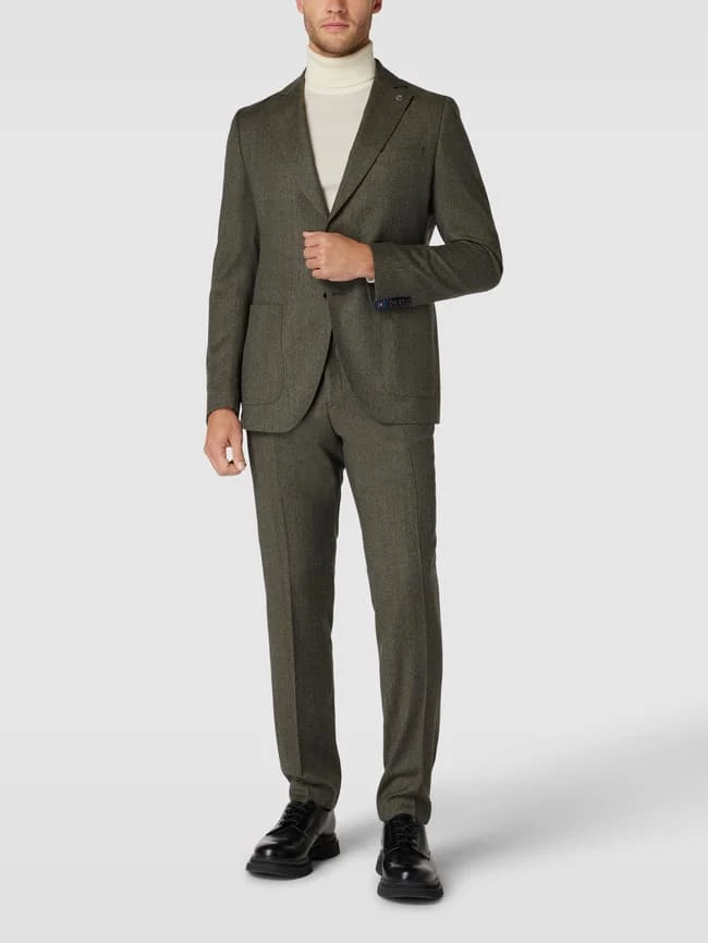 Coupon ? CG - Club Of Gents Slim Fit 2-Knopf-Sakko Aus Schurwolle Modell 'Conley' - Olivgrün ✨
