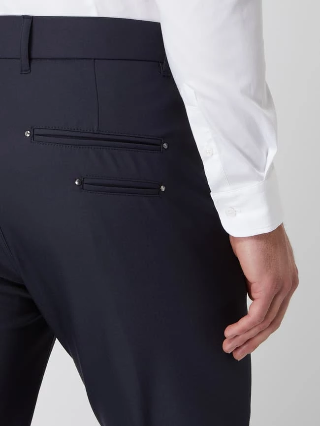 Budget ? MOS MOSH Slim Fit Anzughose Mit Stretch-Anteil Modell 'Russel' - Marineblau ⭐ – Bild 3