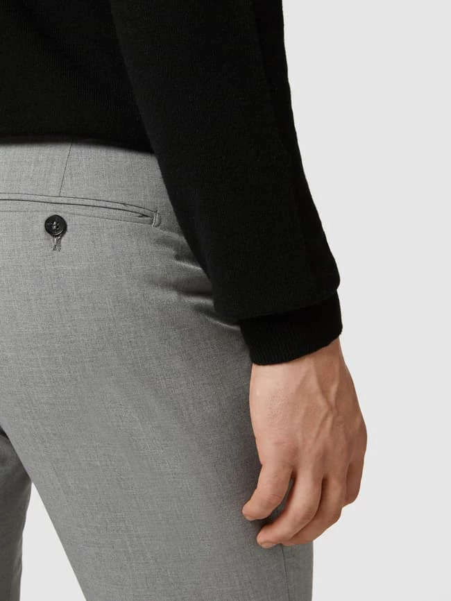 Brandneu ? Selected Homme Slim Fit Anzug-Hose Mit Stretch-Anteil - Hellgrau Meliert ? – Bild 3