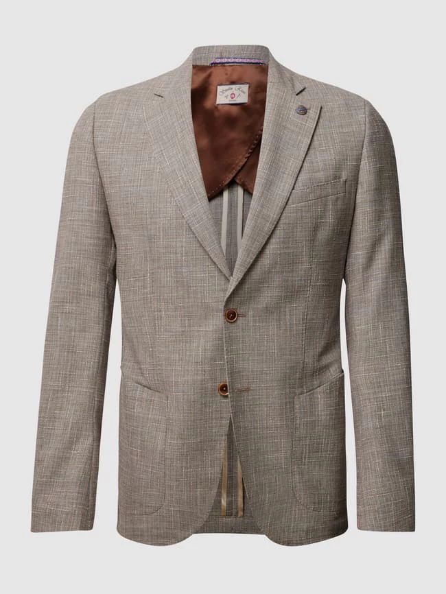 Coupon ? CG - Club Of Gents 2-Knopf-Sakko Mit Reverskragen - Beige Meliert ? – Bild 2