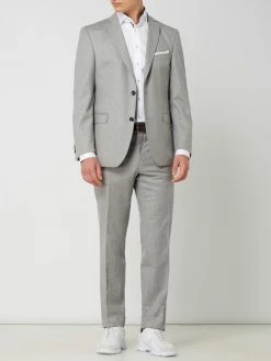 Angebote ? Carl Gross Modern Fit 2-Knopf-Sakko Aus Schurwolle Modell 'Sid' - Hellgrau ?