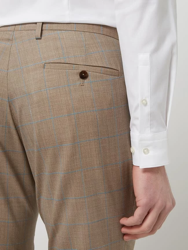 Bestpreis ? CG - Club Of Gents Anzughose Aus Schurwolle Modell 'Cruz' - ‘Savile Row’ - Hellbraun ⌛ – Bild 3