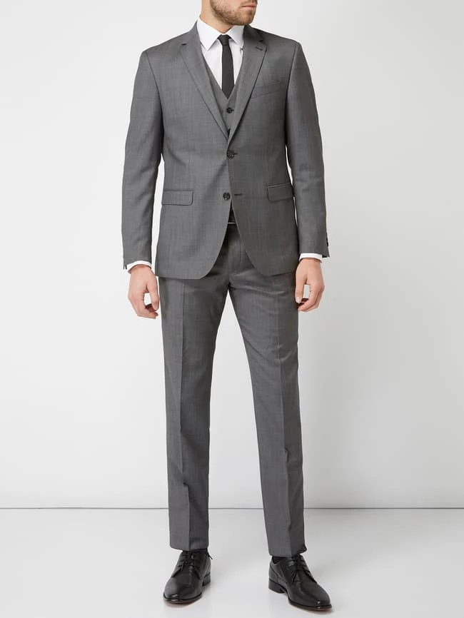 Schlussverkauf ? Pierre Cardin Regular Fit Anzughose Aus Schurwollmischung - Mittelgrau ?