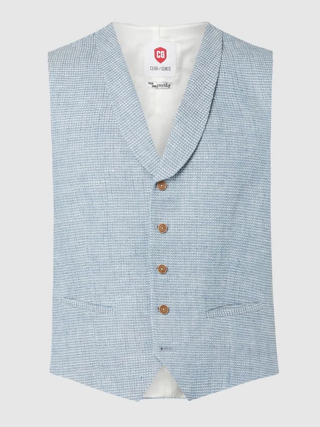 Beste Bewertungen von ? CG - Club Of Gents Slim Fit Weste Mit Leinen YOUR OWN PARTY By CG – CLUB Of GENTS - Hellblau ?