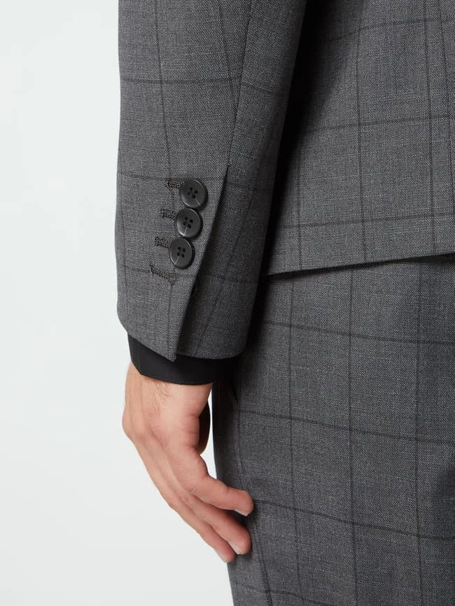 Bestes Angebot ? Antony Morato Slim Fit 2-Knopf Sakko Mit Gitterkaro Modell 'Bonnie' - Mittelgrau ? – Bild 5