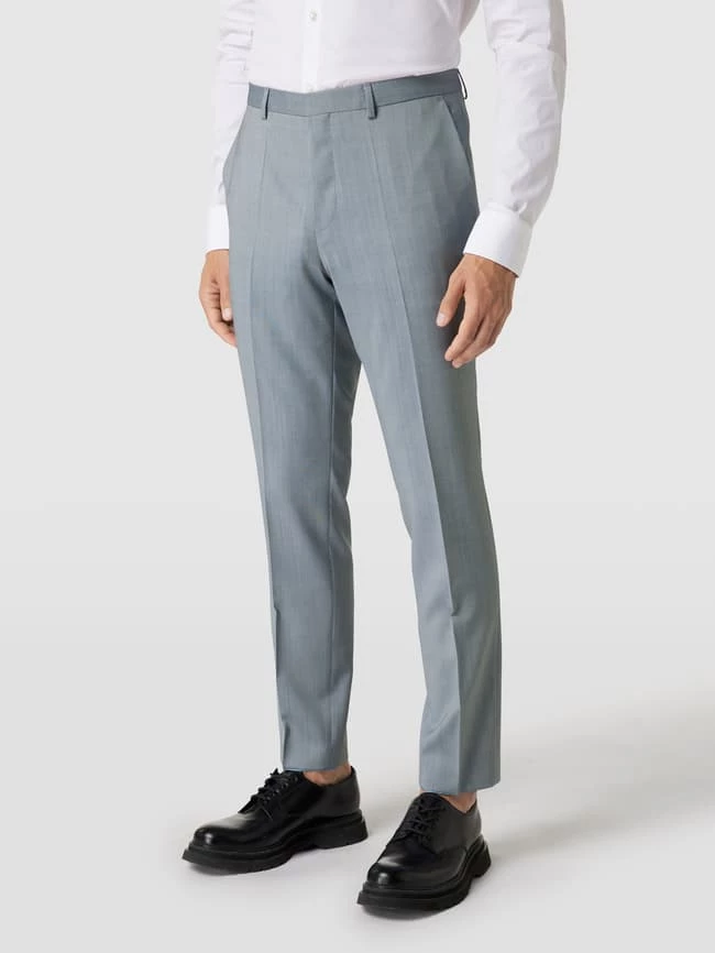 Großhandel ? HUGO Extra Slim Fit Anzug Mit Strukturmuster Modell 'Arti / Hesten' - Rauchblau ? – Bild 7