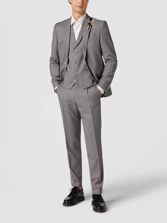 Schlussverkauf ? CG - Club Of Gents Weste Mit Leistentaschen Modell 'Paddy' - Hellgrau ?