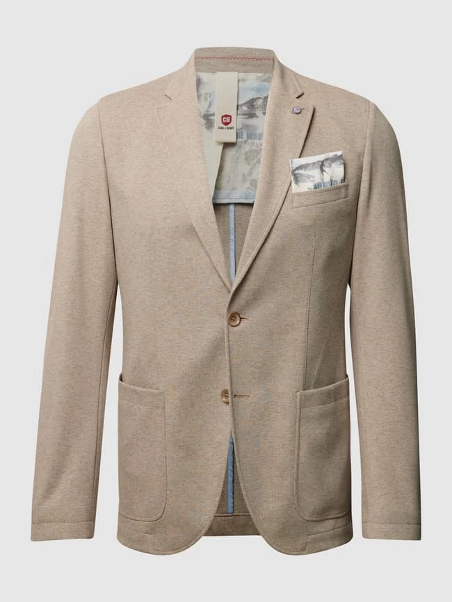 Coupon ? CG - Club Of Gents 1-Knopf-Sakko Mit Reverskragen - Beige ? – Bild 2