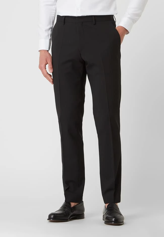 Auslauf ? Roy Robson Slim Fit Anzug Mit 2-Knopf-Sakko - Schwarz ? – Bild 6