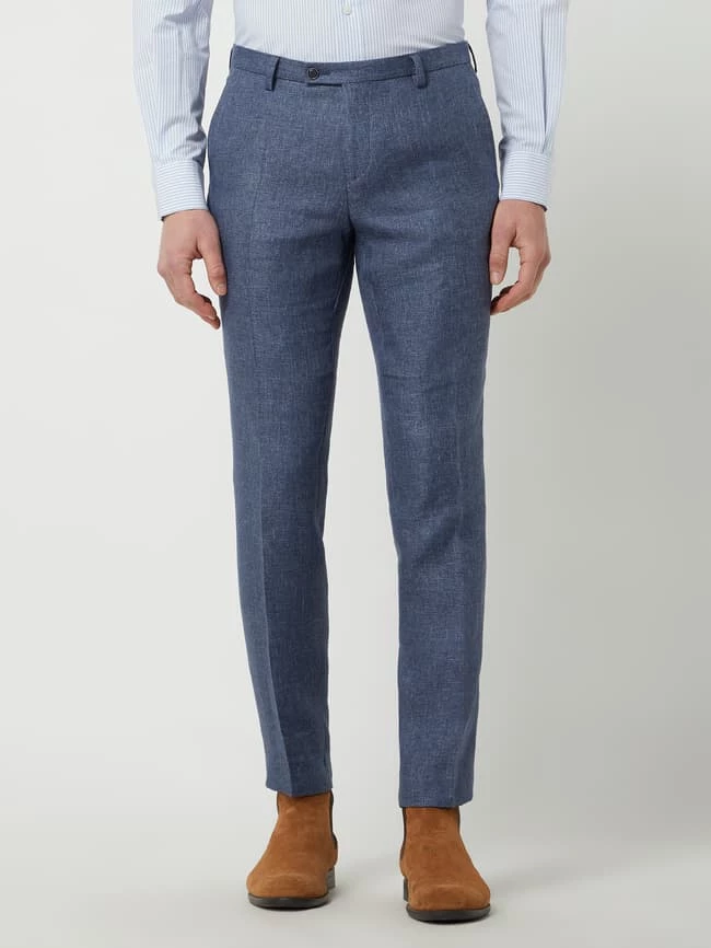 Beste Bewertungen von ❤️ CG - Club Of Gents Slim Fit Anzughose Aus Leinen-Lyocell-Mix Modell 'Paco' - Blau ? – Bild 4