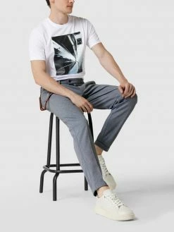 Bestes Angebot ✨ CG - Club Of Gents Stoffhose Mit Hahnentrittmuster - Blau ?