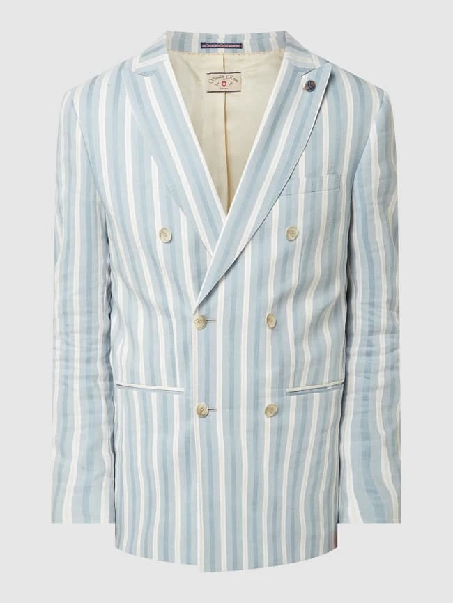 Bestes Angebot ⭐ CG - Club Of Gents Slim Fit Sakko Mit 2-reihiger Knopfleiste - ‘Savile Row’ - Hellblau ? – Bild 2