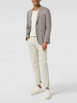 Bestes Angebot ? CG - Club Of Gents Slim Fit 2-Knopf-Sakko Mit Streifenmuster - Beige ⌛