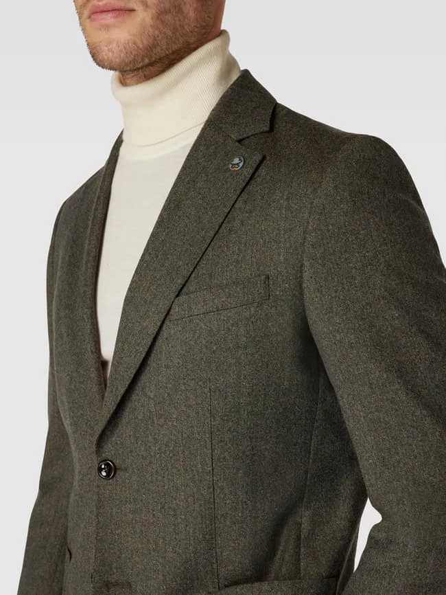 Coupon ? CG - Club Of Gents Slim Fit 2-Knopf-Sakko Aus Schurwolle Modell 'Conley' - Olivgrün ✨ – Bild 3