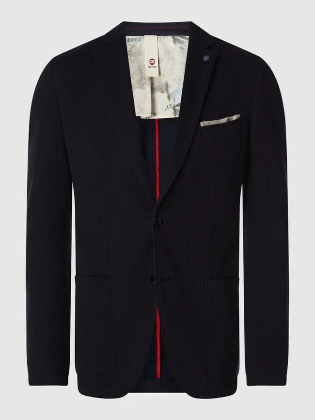 Besorgen ⌛ CG - Club Of Gents Slim Fit 2-Knopf-Sakko Aus Jersey Modell 'Carter' - Blau ? – Bild 2