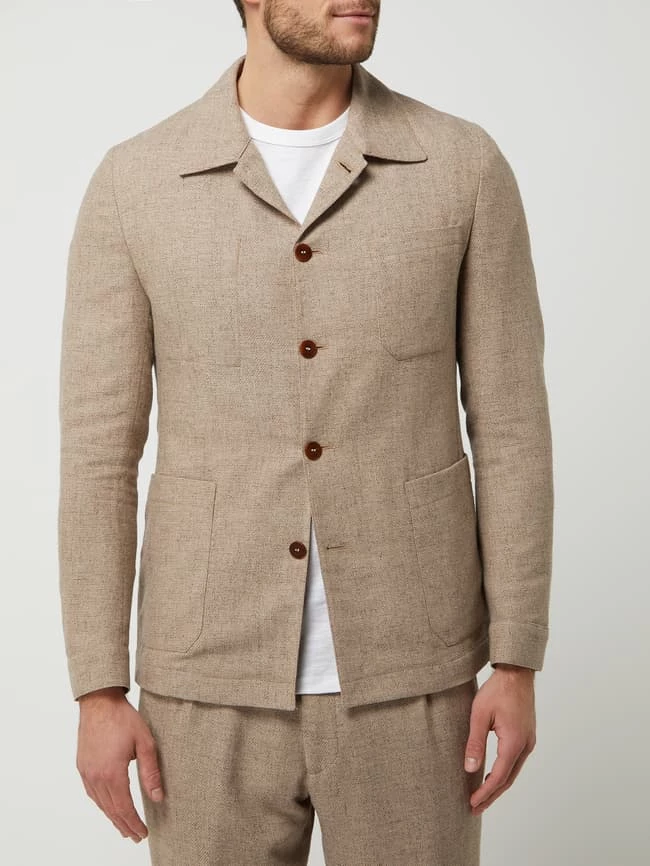 Besorgen ⭐ CG - Club Of Gents Slim Fit 1-Knopf-Sakko Mit Stretch-Anteil Modell 'Parker' - Beige ? – Bild 4