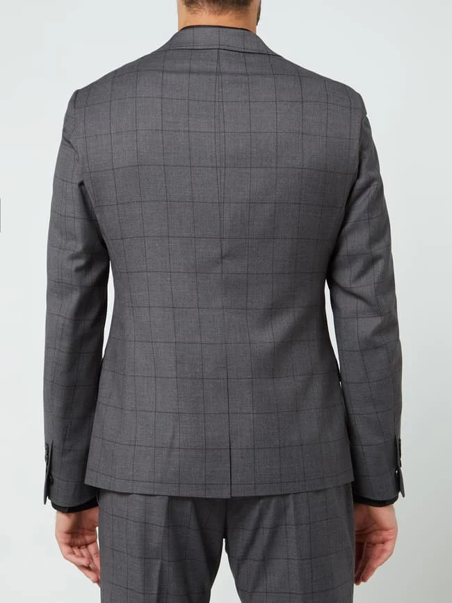 Bestes Angebot ? Antony Morato Slim Fit 2-Knopf Sakko Mit Gitterkaro Modell 'Bonnie' - Mittelgrau ? – Bild 7